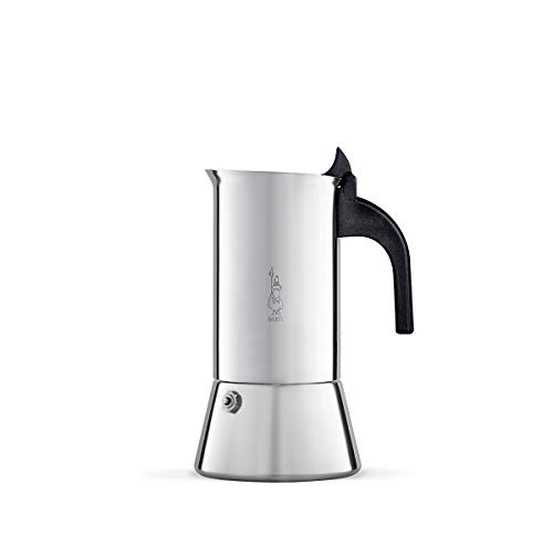 Bialetti Venus Cafetera Italiana Espresso, Acero, Plateado, 15 cm