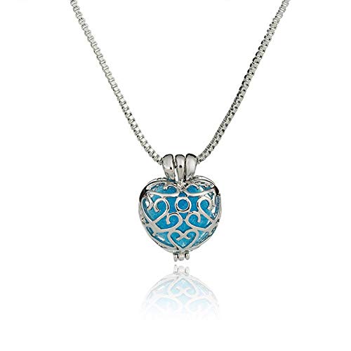 BianchiPatricia Aromatherapy Diffuser Necklace Hollow Heart Lockets Perfume Necklace NX273