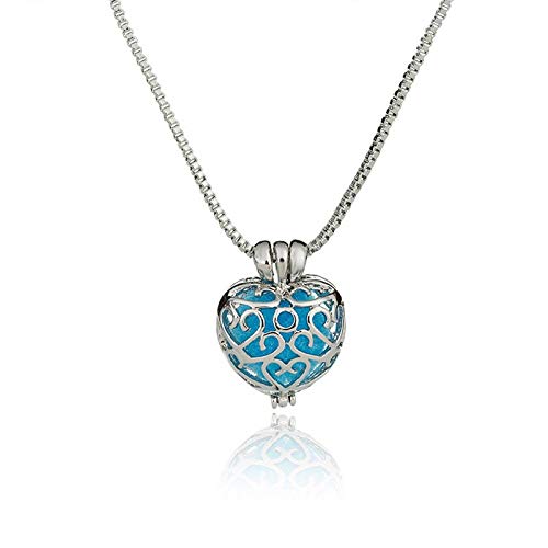 BianchiPatricia Aromatherapy Diffuser Necklace Hollow Heart Lockets Perfume Necklace NX273