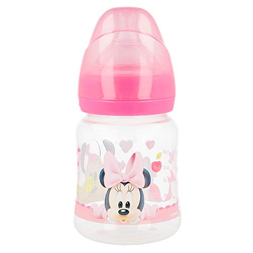 BIBERON CUELLO ANCHO 150 ML | TETINA SILICONA 3 POSICIONES MINNIE MOUSE - DISNEY - BABY PAINT POT