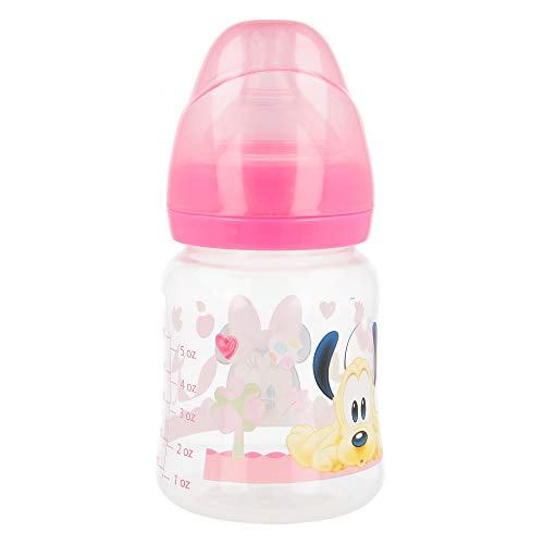BIBERON CUELLO ANCHO 150 ML | TETINA SILICONA 3 POSICIONES MINNIE MOUSE - DISNEY - BABY PAINT POT
