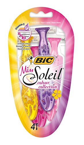 BIC Miss Soleil Maquinilla Depilar Desechable , Paquete con 4 Cuchillas