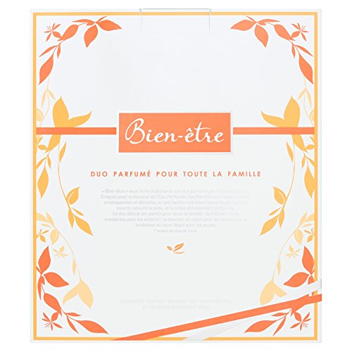 Bien-être - Caja con agua de perfume con notas de mandarina/flor de algodón/musgo blanco, 75 ml y bálsamo hidratante, 100 ml