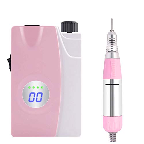 Big Shark Máquina eléctrica portable del taladro del clavo - 25000RPM profesional recargable E lima de uñas Taladro Kit for uñas de acrílico del gel manicura pedicura pulido molino Extracción en Salon