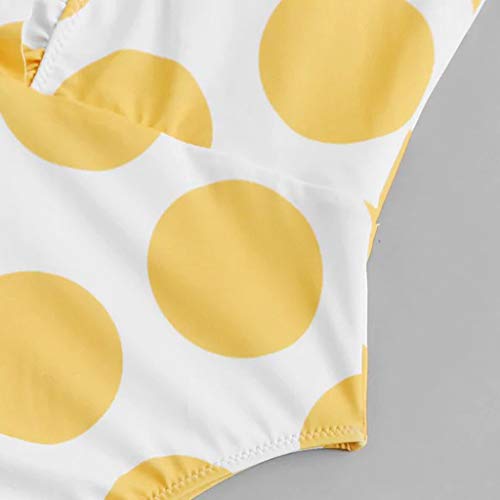 Bikinis Bañador Mujer Traje De Baño con Estampado De Punto De Onda, Bikini Sexy De Manga Larga para Mujer, Body Brasileño De Una Pieza, Traje De Baño Push Up para Mujer S Ye