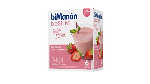 biManán - beSLIM - Sustitutivos para Adelgazar - Batido Fresa - 6uds 330 gr