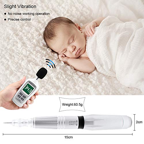 BIOMASER ® Maquillaje permanente Kits de máquinas de tatuaje Maquina profesional de tatuajes digitales Ceja Labios Juegos de máquinas … (Negro)