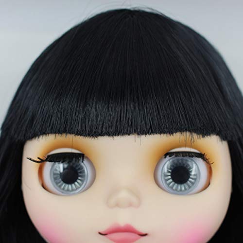 BJD Naked Doll 1/6 Blythe, Ojos Reemplazables De 4 Colores Diferentes, Cara Mate, Muñecas con Cuerpo Articulado, 12 Pulgadas para Maquillar Y Disfrazarse Japan,Black,19joints