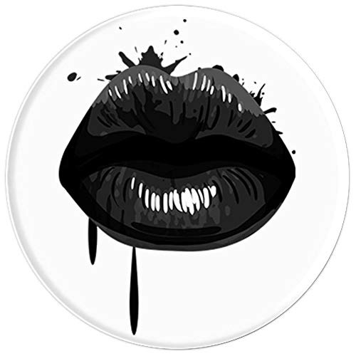 Black Lips Smack Vintage Babe Mouth Sexy Lipcolor Lady Gift PopSockets Agarre y Soporte para Teléfonos y Tabletas