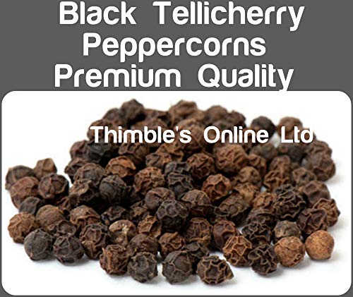 Black Tellicherry - Pimienta de maíz (50 g), color negro