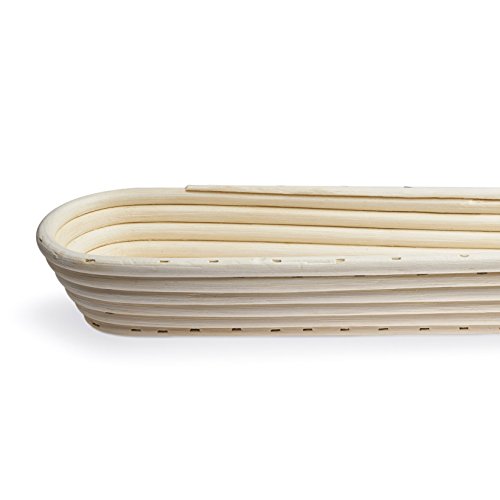 Black Velvet Studio Bol Breakfast ratán, Color Natural. Diseño Natural y Artesano, Alargado 5x9,5x43,5 cm.