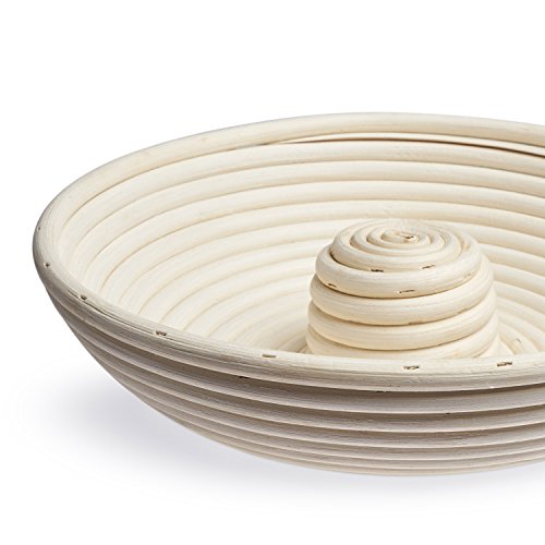 Black Velvet Studio Bol Breakfast ratán, Color Natural. Diseño Natural y Artesano, Redondo 7x28x28 cm.