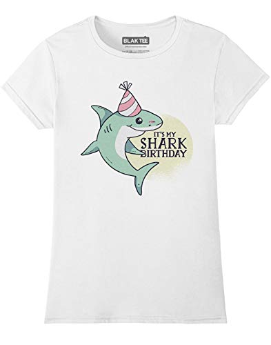 BLAK TEE Mujer Cutest It's My Shark Birthday Camiseta XL