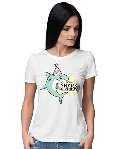 BLAK TEE Mujer Cutest It's My Shark Birthday Camiseta XL