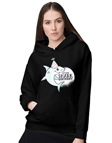 BLAK TEE Mujer Cutest It's My Shark Birthday Capucha XXL