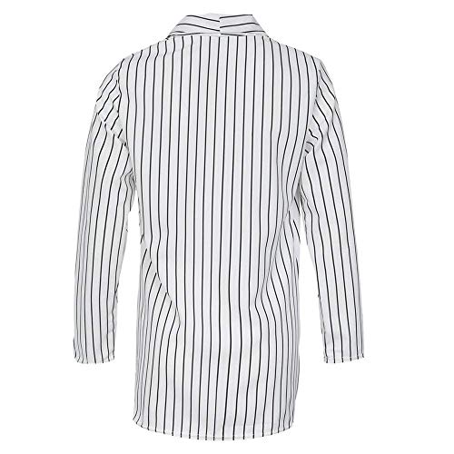 Blazer De Rayas De Chaqueta para Rayas Mujer A Mode De Marca Rayas para Mujer Traje De Chaqueta De Rayas Negras Y Blancas A Rayas Chaqueta De Traje De Cascada En La Promoción De Descuento