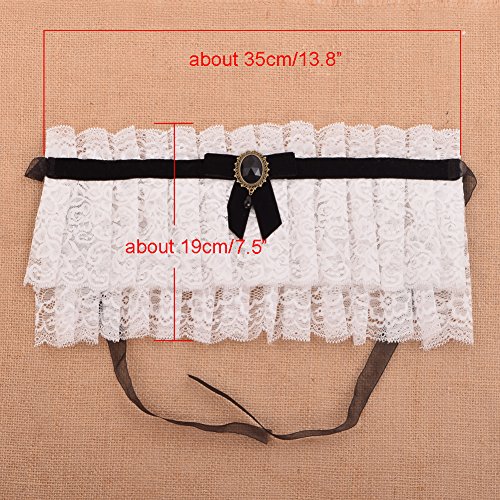 BLESSUME Vendimia Lolita Cuello Collar gótico Punk Cuello Fallar Cordón Cinta Encanto Cosplay Accesorios