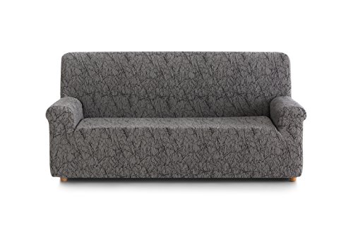 Blindecor Goya Funda de Sofá Elástica 3 Plazas, Tela, Gris