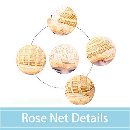 BLISSHair Ombre 613 Peluca rizada corta de cabello brasileñas virgen remy de cabello humano para mujer Peluca rizada corta de cabello virgen 100% sin procesar 8 inch