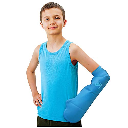 Bloccs Protector de escayola impermeable medio brazo mediano para niño de 4 a 9 años, Blanco (P6371/M)