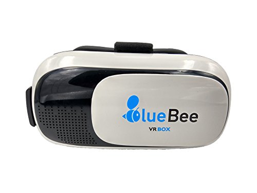BlueBee Gafas VR + Mando a distancia (Realidad Virtual Genuine 3D Google Gafas / casco / auricular / Gafas para iPhone / Samsung / smartphones incluyendo Bluetooth 3.0 Juegos Remote Controller)