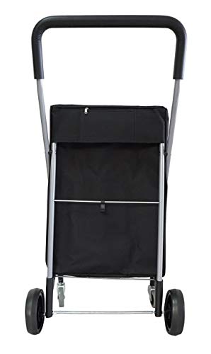 Bo Time BTBC-SP-16 - Carro de la Compra con 4 Ruedas Plegable y Bolsillo Delantero isotérmico Integrado, Gran Capacidad, 63 L, Multicolor