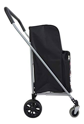 Bo Time BTBC-SP-16 - Carro de la Compra con 4 Ruedas Plegable y Bolsillo Delantero isotérmico Integrado, Gran Capacidad, 63 L, Multicolor