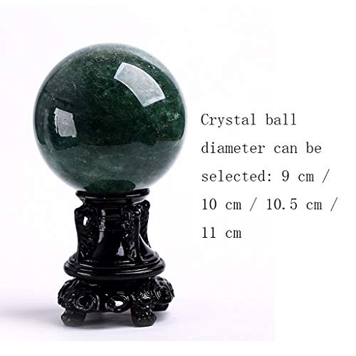 Bola de cristal claro como el cristal Verde natural cristalina de la fresa, la bola de cristal, bola de piedra raro de energía verde for curación de cristal, meditación, Adivinación, Feng Shui, Hecho