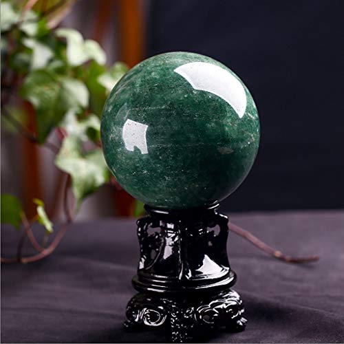 Bola de cristal claro como el cristal Verde natural cristalina de la fresa, la bola de cristal, bola de piedra raro de energía verde for curación de cristal, meditación, Adivinación, Feng Shui, Hecho
