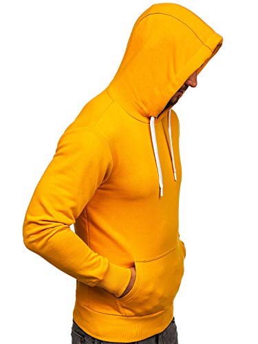 BOLF Hombre Sudadera Cerrada con Capucha Bolsillo Canguro 1004 Camel M [1A1]