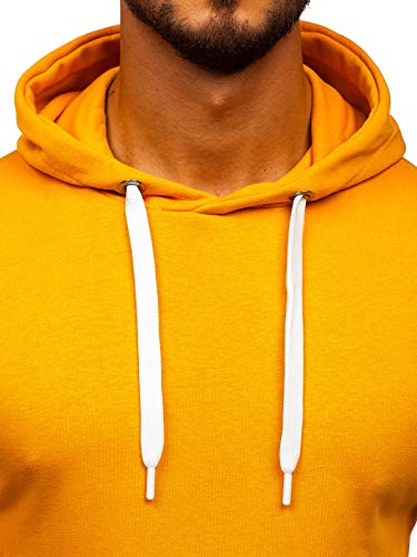 BOLF Hombre Sudadera Cerrada con Capucha Bolsillo Canguro 1004 Camel M [1A1]