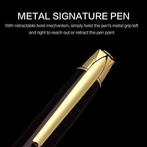 Bolígrafo de Metal Giratorio bolígrafos de Acero Inoxidable bolígrafo de Barra de Acero papelería Comercial para Oficina y bolígrafo Escolar