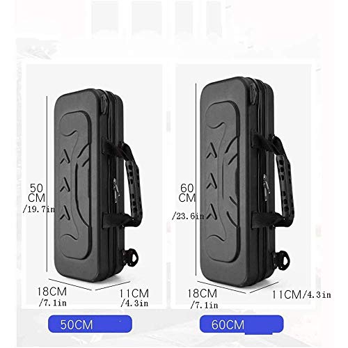 Bolsa de almacenamiento portátil caña de pescar, aparejos de pesca bolsa, aparejos de pesca bolsa de almacenamiento, multifuncional súper resistente al agua dura resistente al desgaste gran capacidad