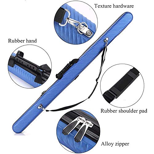 Bolsa de almacenamiento portátil caña de pescar, aparejos de pesca bolsa, aparejos de pesca bolsa de almacenamiento, Negro Mini ultraligero bolsa de polo de cáscara dura impermeable, S: Tamaño 136 * 9