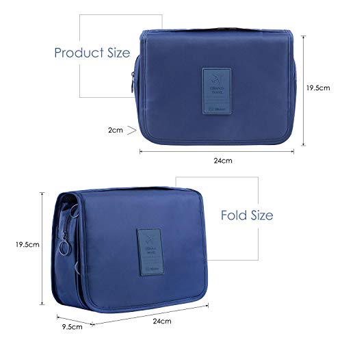 Bolsa de baño ElifeAcc Travel, plegable, portátil, 7 litros, azul marino