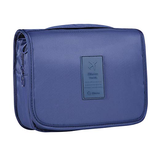 Bolsa de baño ElifeAcc Travel, plegable, portátil, 7 litros, azul marino