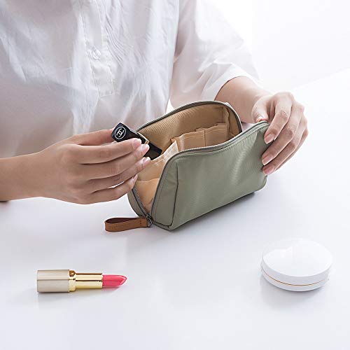 Bolsa de cosméticos QLXG 1 Pc Bolsa Sólida Cosmética Coreano Estilo Mujeres Maquillaje Bolsa Bolsa De Tocador Bolsa Impermeable Maquillaje Organizador Caso Dropshipping 16 * 7 * 10 cm Gris