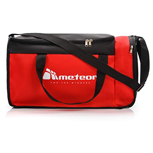 Bolsa de Deporte Gimnasio Fitness Viaje Vacaciones Deportiva - Bolso Universal con Bandolera - Bolsa plegada Ideal para jóvenes y Adultos, Hombre y Mujer 20L y 40L (Rojo/Negro, 20 L)