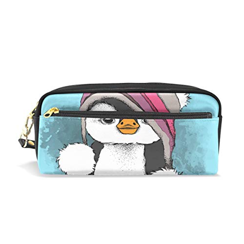 Bolsa de lápices Bolso Estuche Bolígrafo Pequeño y lindo pingüino Maquillaje Cosmético para niñas Niños Escuela de viaje