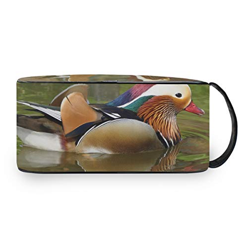 Bolsa de Maquillaje portátil Mandarin Duck para Mujeres y niñas, multifunción, Bolsa de Aseo de Viaje, Bolsa de Almacenamiento, Bolsa de Lona