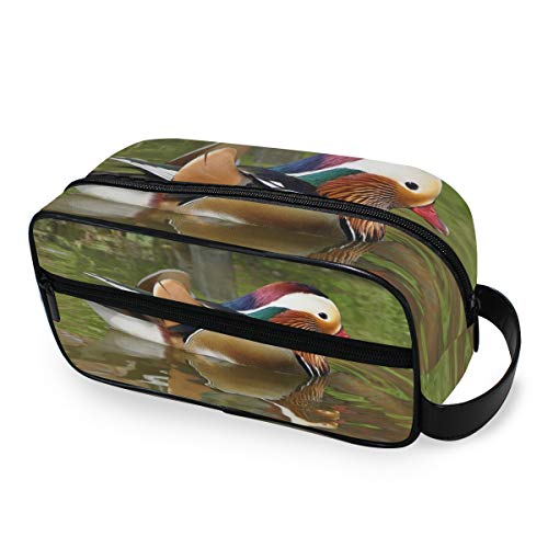 Bolsa de Maquillaje portátil Mandarin Duck para Mujeres y niñas, multifunción, Bolsa de Aseo de Viaje, Bolsa de Almacenamiento, Bolsa de Lona