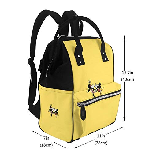 Bolsa de pañales mochila - Mickey Mouse besos multifunción impermeable mochila de viaje pañales cambiantes bolsas