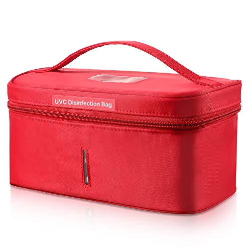 Bolsa Desinfectante UV Portátil, Bolsa Esterilizadora de Luz UV Mata 99,9% Sustancias Nocivas, Limpiador UV para Reutilizar Máscaras/Cepillo de Dientes/Esterilización de Ropa Interior y Más