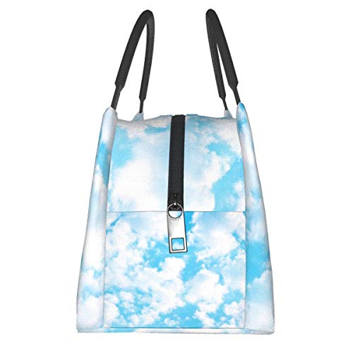 Bolsa térmica portátil para el almuerzo con cierre de cremallera, Clouds BCN a prueba de fugas, bolsa de almuerzo plegable, reutilizable para picnic, viajes, trabajo, escuela, almuerzo