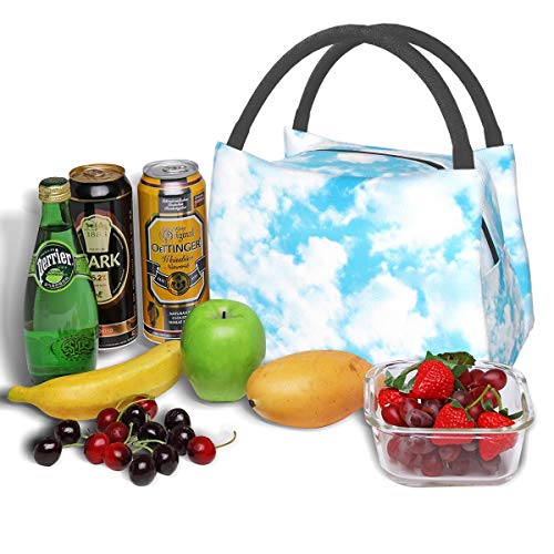 Bolsa térmica portátil para el almuerzo con cierre de cremallera, Clouds BCN a prueba de fugas, bolsa de almuerzo plegable, reutilizable para picnic, viajes, trabajo, escuela, almuerzo