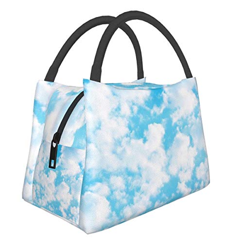 Bolsa térmica portátil para el almuerzo con cierre de cremallera, Clouds BCN a prueba de fugas, bolsa de almuerzo plegable, reutilizable para picnic, viajes, trabajo, escuela, almuerzo