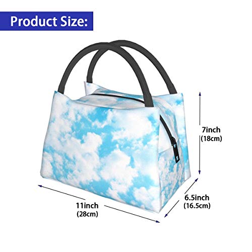 Bolsa térmica portátil para el almuerzo con cierre de cremallera, Clouds BCN a prueba de fugas, bolsa de almuerzo plegable, reutilizable para picnic, viajes, trabajo, escuela, almuerzo