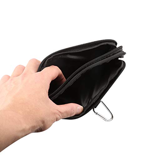 Bolsas de Telefono con Clip de Cinturón Negro, Teléfono Celular Cintura Bolsa Hombre, 6.5" Horizontal Funda Cinturón Clip Caso Bolsa con Tela de Vaquero Estuche Cartera para iPhone XS Max/11 Pro Max