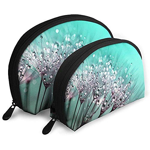 Bolsas portátiles con Estampado de Diente de león Bolsa de Maquillaje Bolsa de Aseo, Bolsas de Viaje portátiles multifunción Pequeña Bolsa de Embrague de Maquillaje con Cremallera