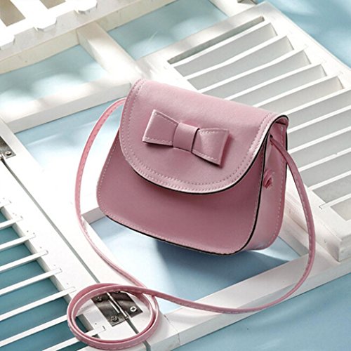 Bolso Bandolera Mujer Pequeña de Piel Bolsos de Hombro Colores para Niña por ESAILQ ZA